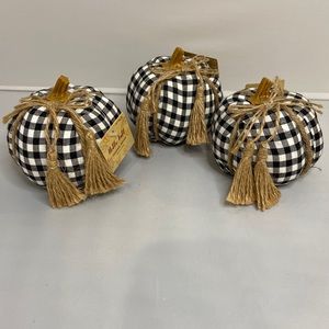 Gingham Check Mini Pumpkins